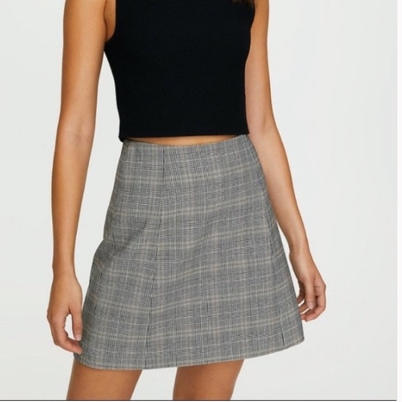 Babaton Dresses & Skirts - Babaton Modern Check Glencheck High Waist Mini Skirt